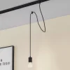 Lindby pendellampe Linaro, Ø 4,6 cm, sort, 1-faset, E27