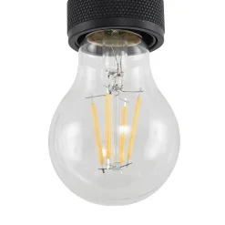 Lindby pendellampe Linaro, Ø 4,6 cm, sort, 1-faset, E27