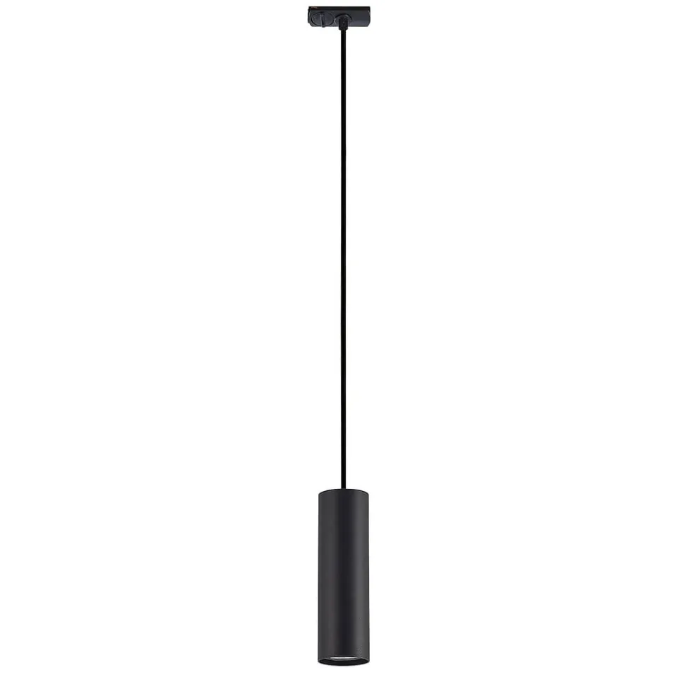 Lindby pendellampe Linaro, 20 cm, sort, 1-faset, GU10