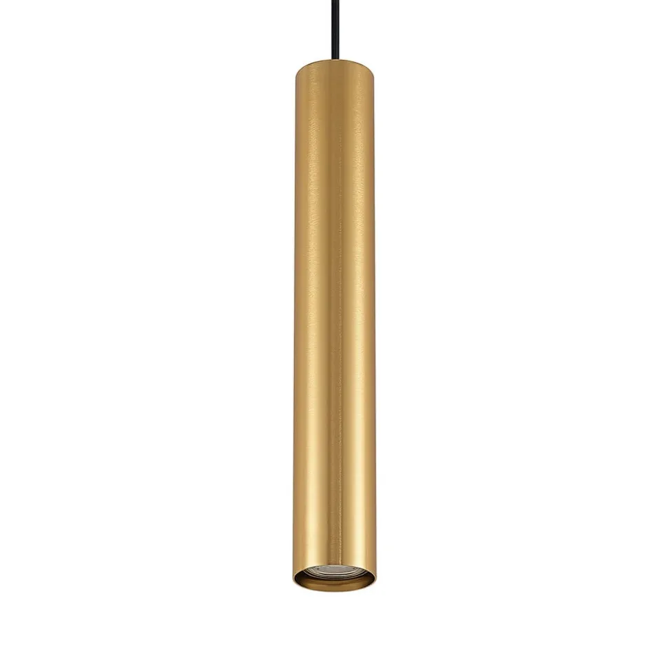 Lindby pendellampe Linaro, 40 cm, guld, 1-faset, GU10