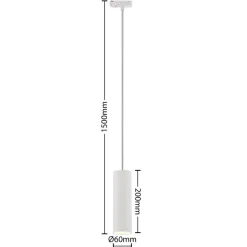 Lindby pendellampe Linaro, 20 cm, hvid, 1-faset, GU10