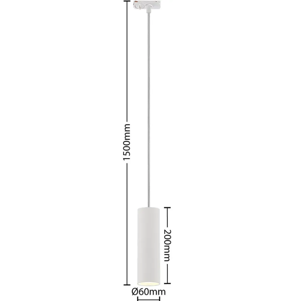 Lindby pendellampe Linaro, 20 cm, hvid, 1-faset, GU10