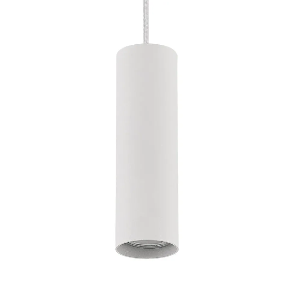 Lindby pendellampe Linaro, 20 cm, hvid, 1-faset, GU10