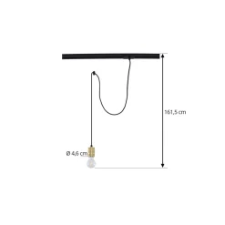 Lindby pendellampe Linaro, Ø 4,6 cm, guld, 1-faset, E27