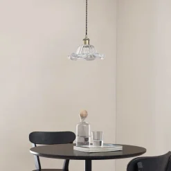 Lindby pendellampe Ludowika, transparent, glas, Ø25cm, E27