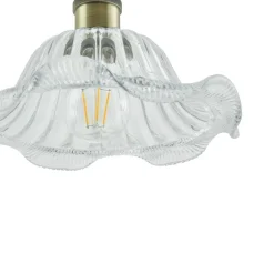Lindby pendellampe Ludowika, transparent, glas, Ø25cm, E27