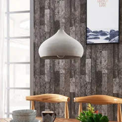 Lindby pendellampe Morton, Ø 29 cm, grå, beton, E27