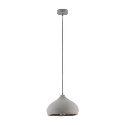Lindby pendellampe Morton, Ø 29 cm, grå, beton, E27