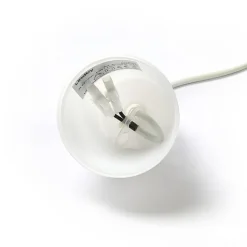 Lindby pendellampe Simaria, hvid, tekstil, Ø 60 cm, E27