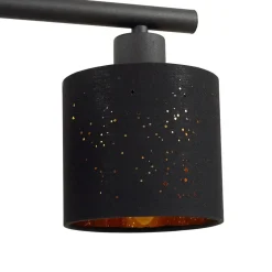 Lindby pendellampe Vasilia, 75 cm, sort/guld, stof