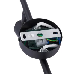 Lindby Pendura loftlampe, 4 lyskilder, sort, glas