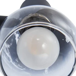 Lindby Pendura væglampe, Ø 9 cm, sort, glas