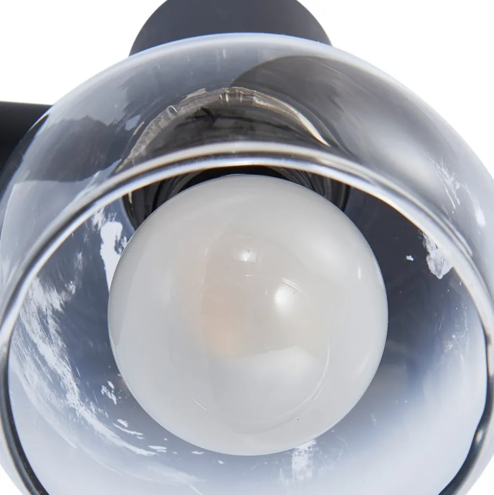 Lindby Pendura væglampe, Ø 9 cm, sort, glas