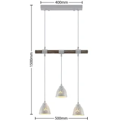 Lindby Pimana pendellampe, 3 lyskilder