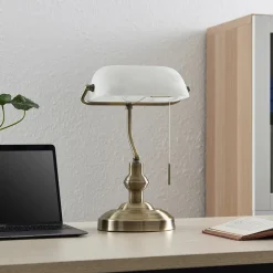 Lindby Profina skrivebordslampe, bronze