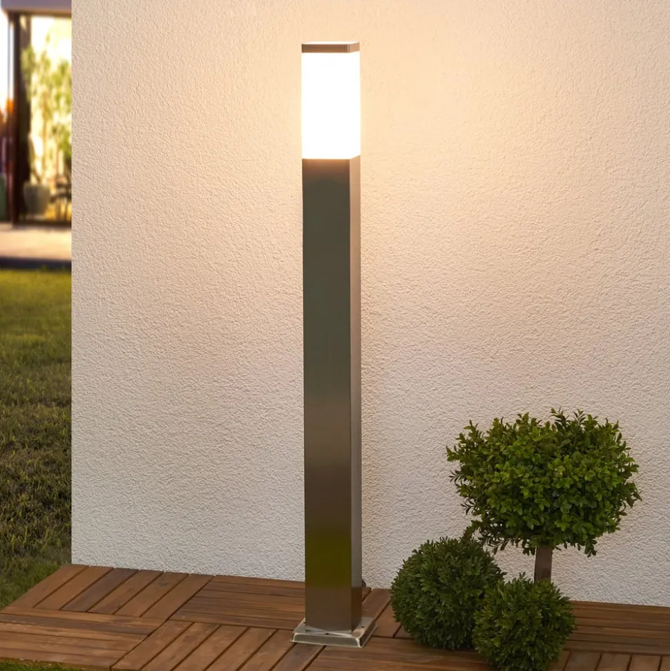 Lindby pullert Lorian, 100 cm, stål, IP44, E27