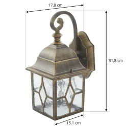 Lindby Purnima væglampe i lygte-look