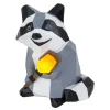 Lindby Racoon LED-solcellelampe, figur, vaskebjørn