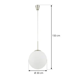 Lindby Rhona pendellampe, opalglaskugle, 30 cm