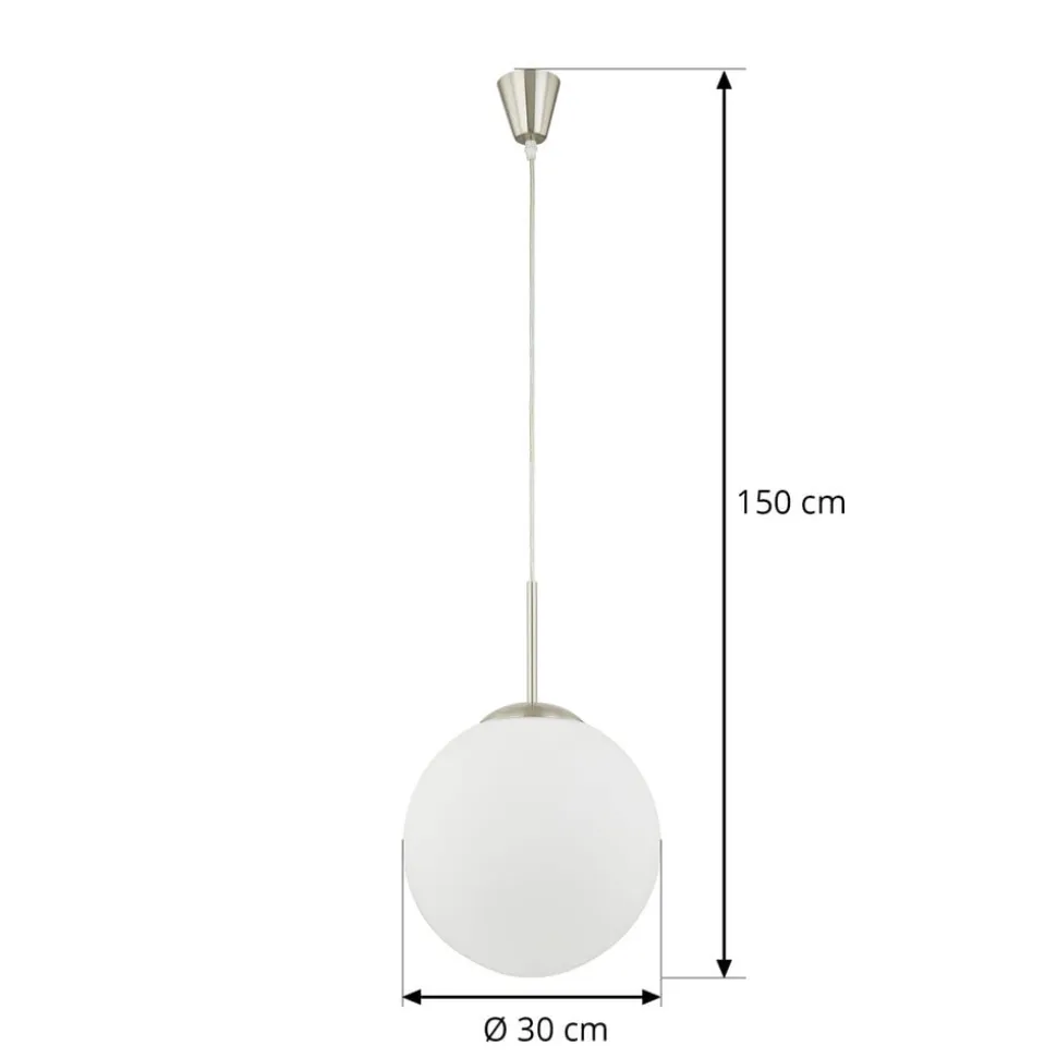 Lindby Rhona pendellampe, opalglaskugle, 30 cm