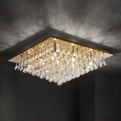Lindby Rimedia loftlampe, guld, 55 cm