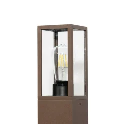 Lindby Robigus sokkellampe, rustfarvet, aluminium
