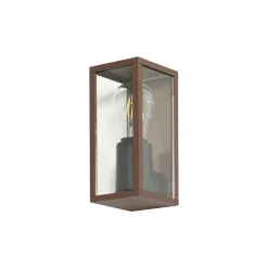 Lindby Robigus udendørs væglampe, rustfarvet, aluminium