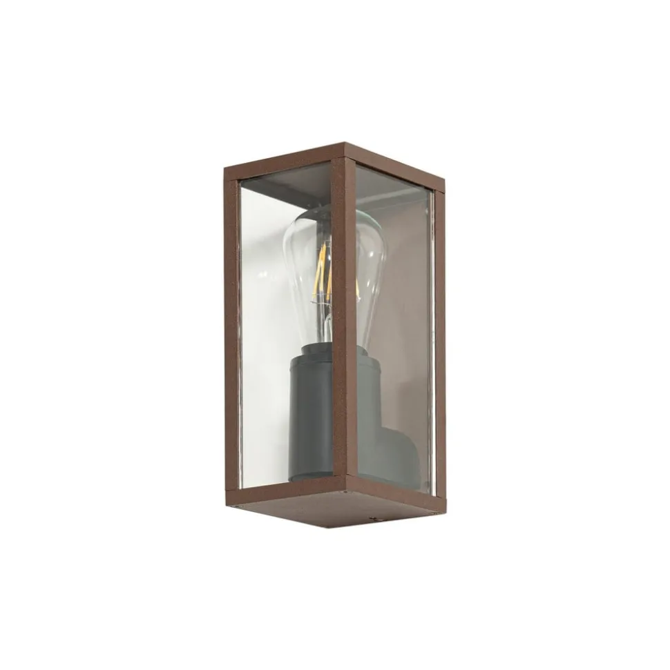 Lindby Robigus udendørs væglampe, rustfarvet, aluminium