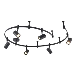 Lindby skinnesystem Delila, sort, fleksibel brug