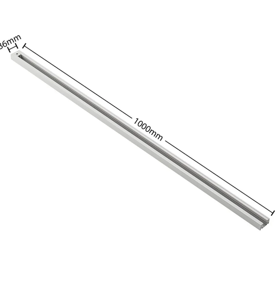 Lindby skinnesystem Linaro, GU10, 4 lyskilder, hvid, Ø 6 cm