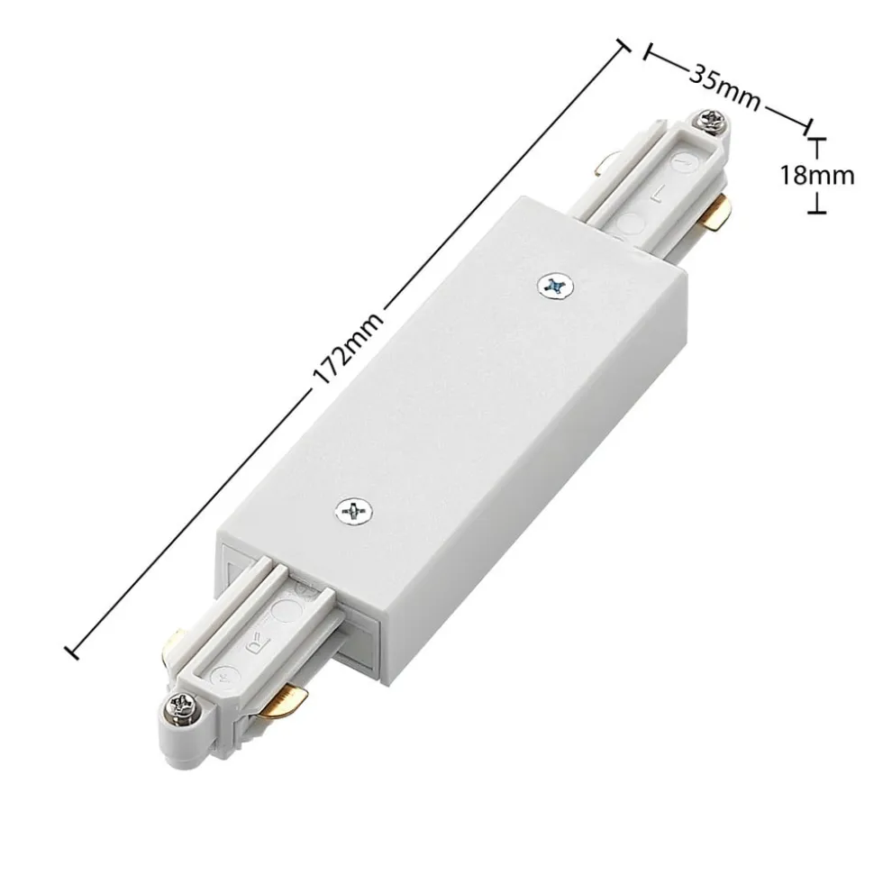 Lindby skinnesystem Linaro, GU10, 4 lyskilder, hvid, Ø 6 cm