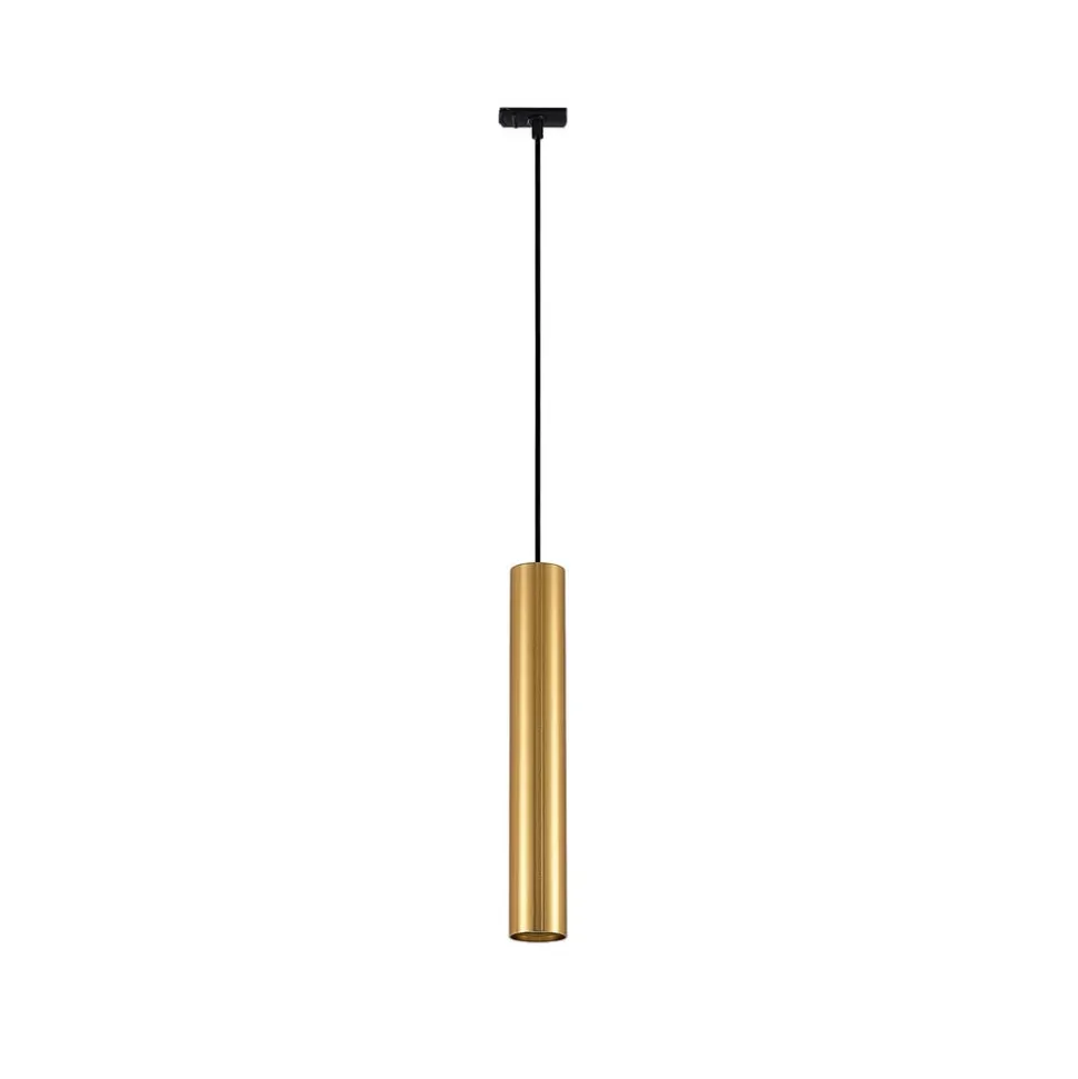 Lindby skinnesystem Linaro, GU10, pendel, 3 lyskilder, guld