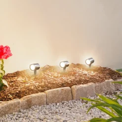 Lindby Smart LED jordspydsspot Nycta, RGB, Tuya, sæt med 3 stk