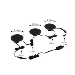 Lindby Smart LED jordspydslys Thalas, CCT ,RGB, Tuya, 3 enheder