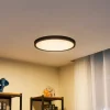 Lindby Smart LED loftlampe Pravin, Ø 50 cm, CCT, sort