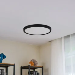 Lindby Smart LED loftlampe Pravin, Ø 50 cm, CCT, sort