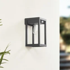 Lindby Smart LED solvægslampe Enea, sensor, CCT, RGB, Tuya