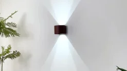 Lindby Smart LED udendørs væglampe Dara rust rund CCT RGB Tuya