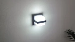 Lindby Smart LED udendørs væglampe Fyra kantet CCT RGB Tuya