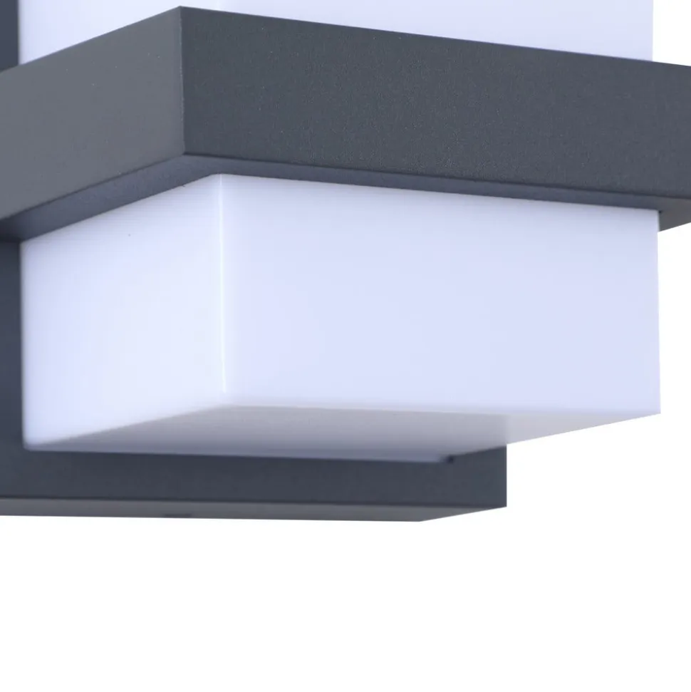 Lindby Smart LED udendørs væglampe Fyra kantet CCT RGB Tuya