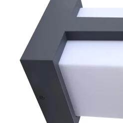 Lindby Smart LED udendørs væglampe Fyra kantet CCT RGB Tuya