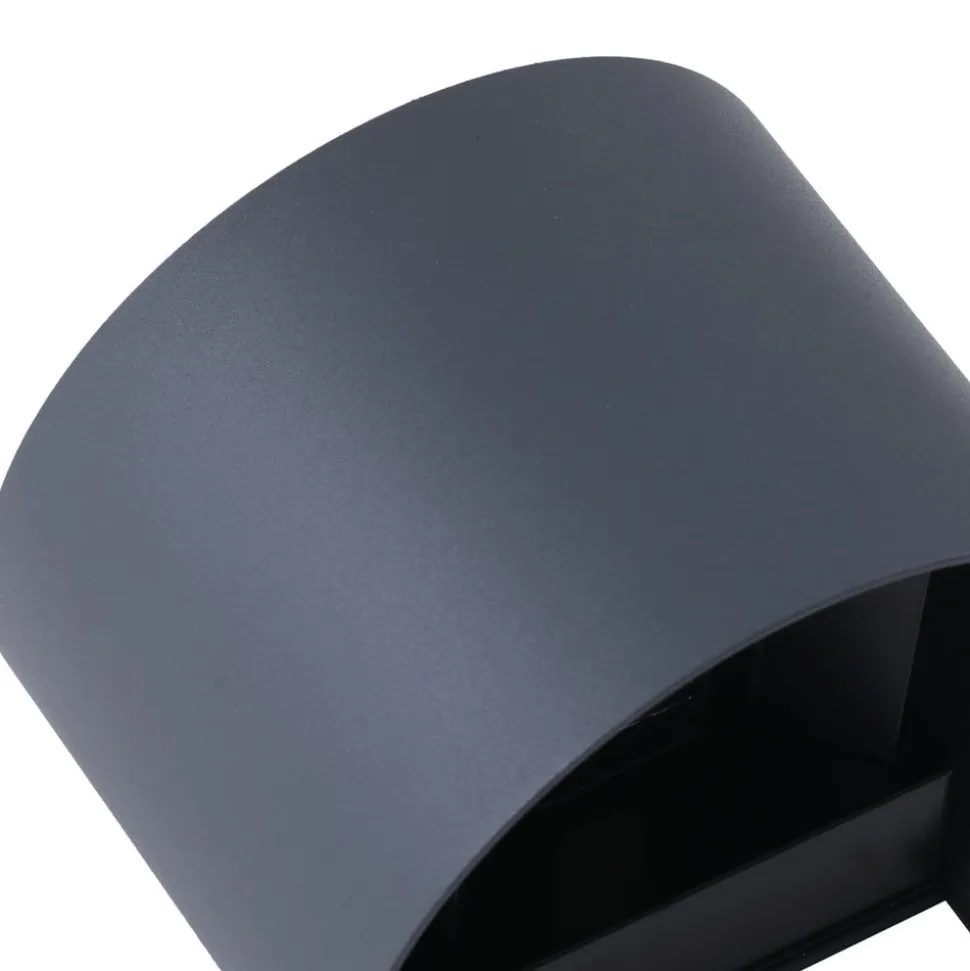 Lindby Smart LED udendørs væglampe Dara grå rund CCT RGB Tuya