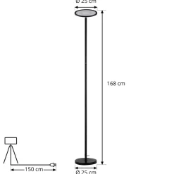 Lindby Smart LED-gulvlampe Cilian, CCT, Tuya, ZigBee, Hue