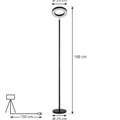 Lindby Smart LED-gulvlampe Cilian, RGBW, CCT, ZigBee, Hue