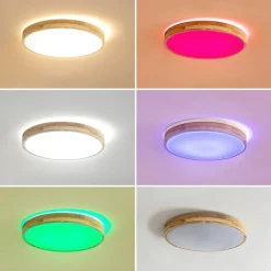 Lindby Smart LED-loftlampe Innes træ Ø39cm RGB CCT Tuya