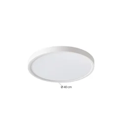 Lindby Smart LED-loftlampe Deika, Ø 40 cm, hvid, Tuya