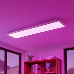 Lindby Smart LED-loftpanel Kjetil 120 x 30 cm Tuya RGB CCT