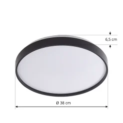 Lindby Smart LED-loftslampe Mirren sort metal CCT Tuya