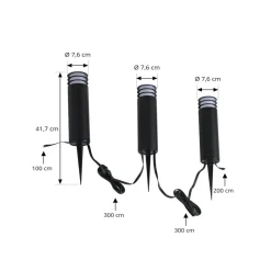 Lindby Smart LED-sokkellampe Kaelo, CCT, RGB, Tuya, 3 enheder