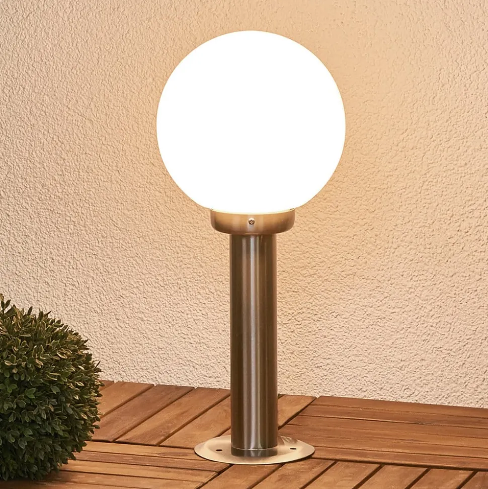 Lindby sokkelampe Vedran, højde 45 cm, PMMA, stål